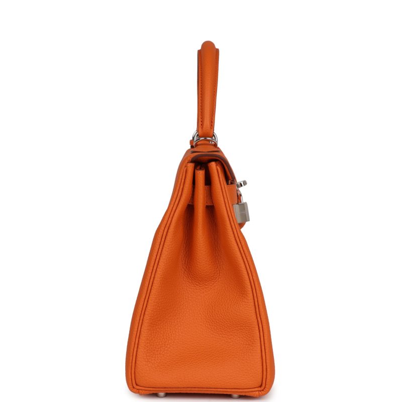 Hermes Kelly Retourne 28 Orange Togo Palladium Hardware - Image 4