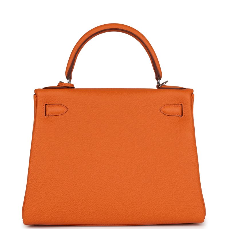 Hermes Kelly Retourne 28 Orange Togo Palladium Hardware - Image 5