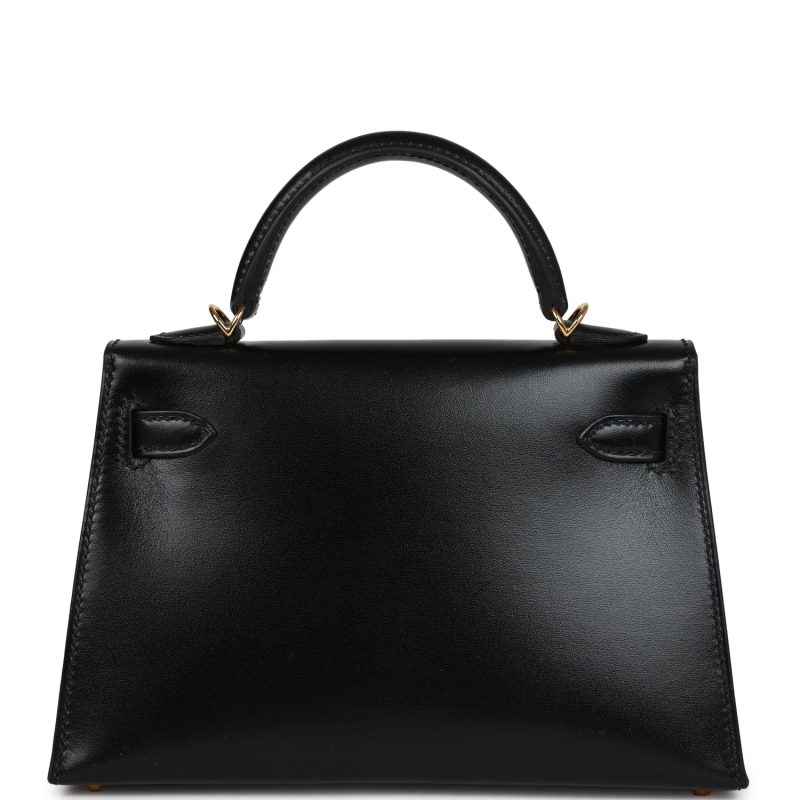 Hermes Kelly Sellier 20 Black Box Gold Hardware - Image 5