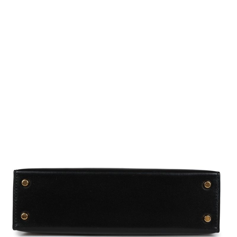 Hermes Kelly Sellier 20 Black Box Gold Hardware - Image 6
