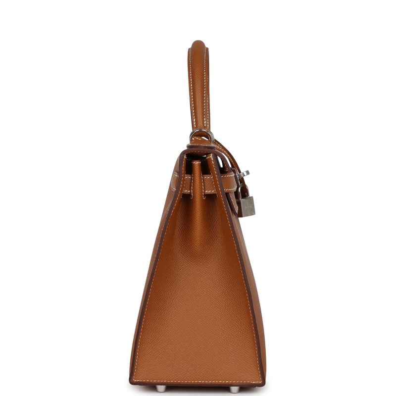 Hermes Kelly Sellier 28 Gold Epsom Palladium Hardware - Image 4