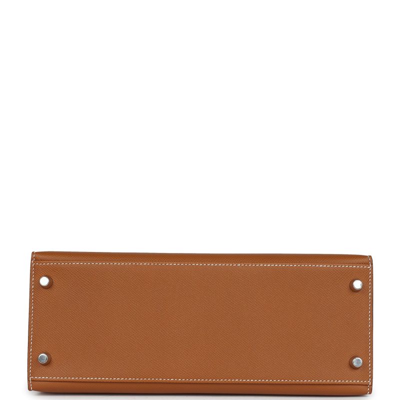 Hermes Kelly Sellier 28 Gold Epsom Palladium Hardware - Image 6