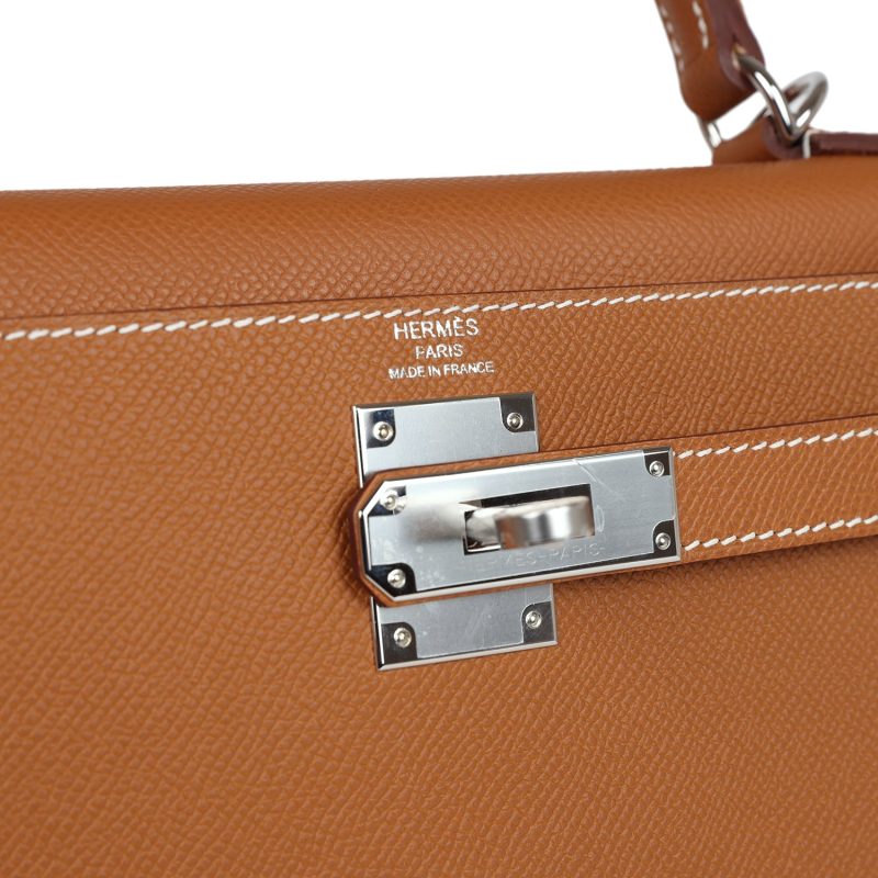Hermes Kelly Sellier 28 Gold Epsom Palladium Hardware - Image 7