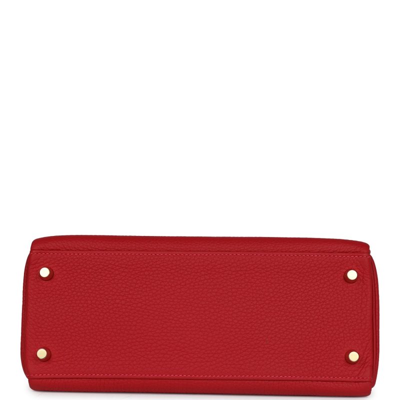 Hermes Kelly Retourne 28 Vermillion Clemence Gold Hardware - Image 6