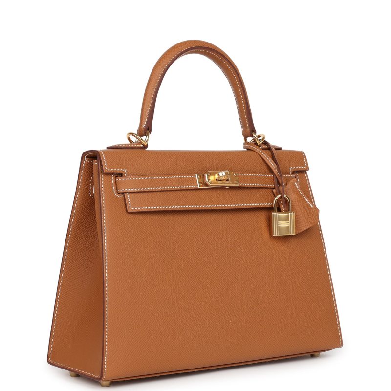 Hermes Kelly Sellier 25 Gold Epsom Gold Hardware - Image 2