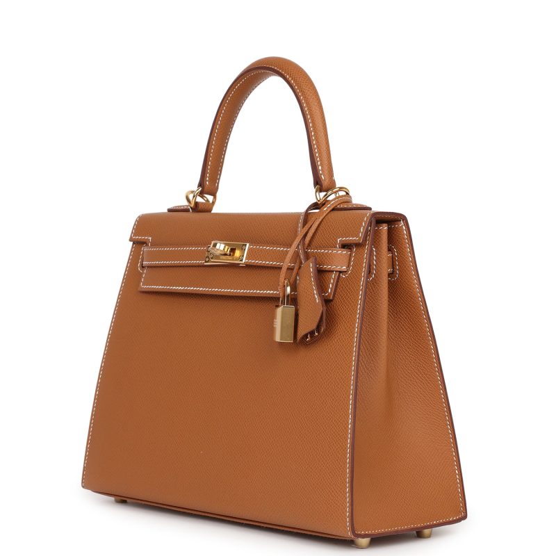 Hermes Kelly Sellier 25 Gold Epsom Gold Hardware - Image 3