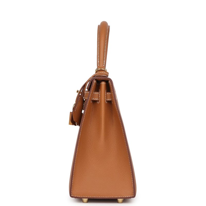 Hermes Kelly Sellier 25 Gold Epsom Gold Hardware - Image 4
