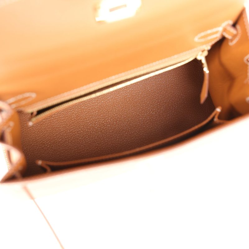 Hermes Kelly Sellier 25 Gold Epsom Gold Hardware - Image 9