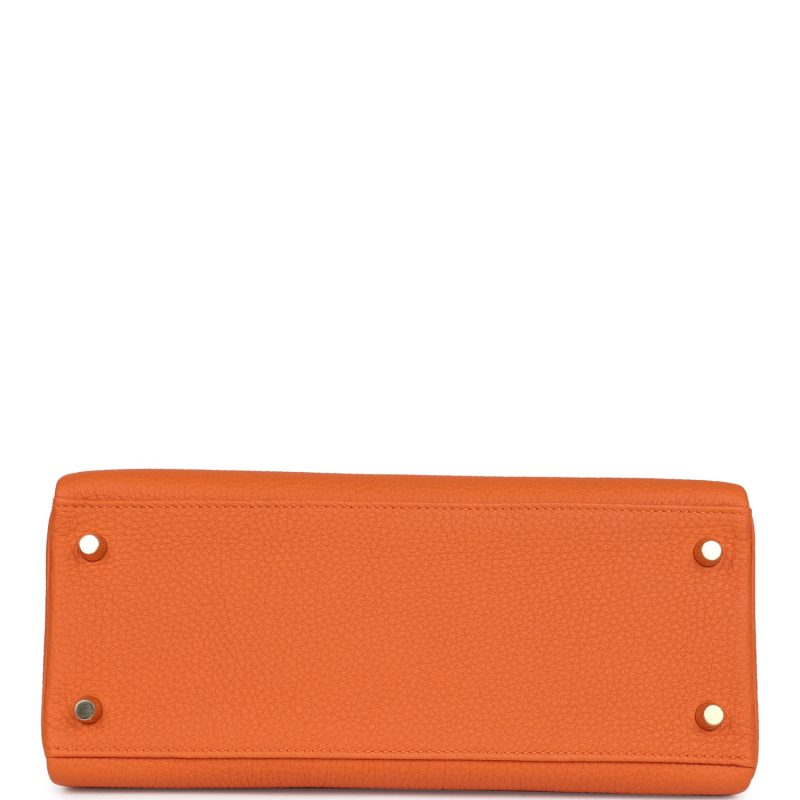 Hermes Kelly Retourne 28 Orange Togo Gold Hardware - Image 6
