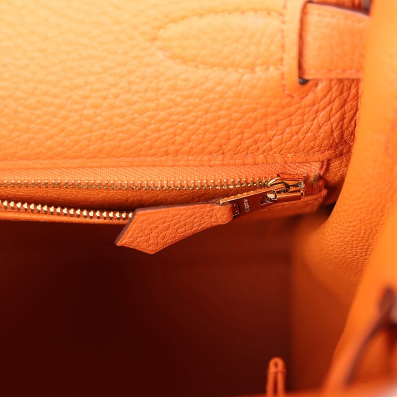 Hermes Kelly Retourne 28 Orange Togo Gold Hardware - Image 9