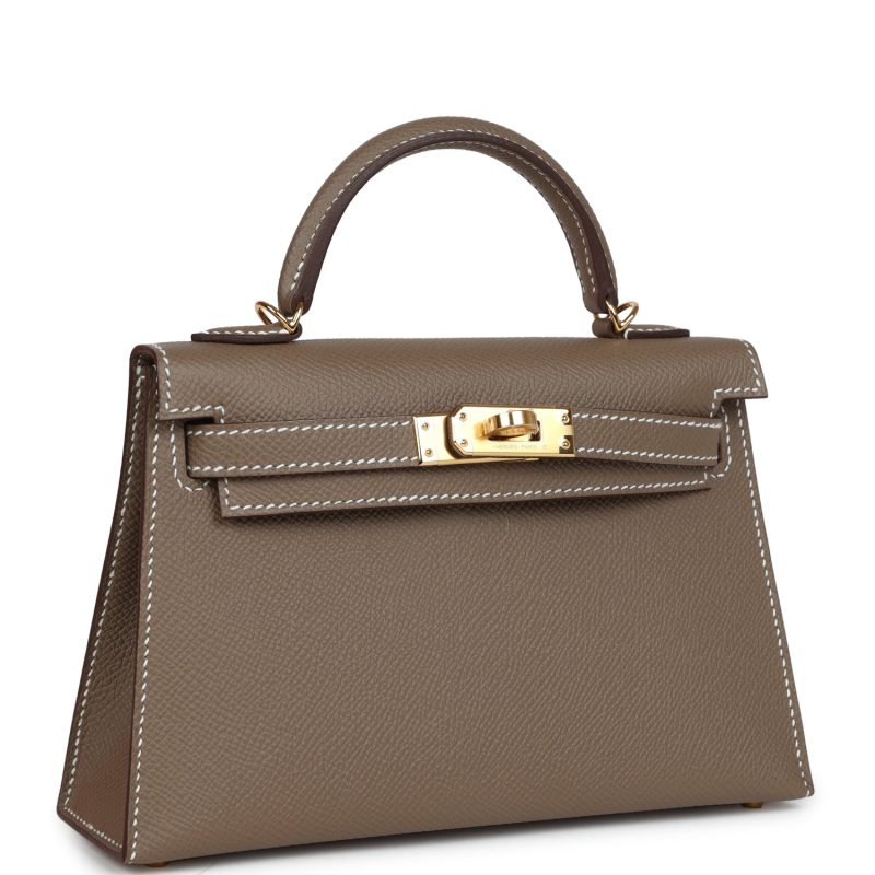 Hermes Kelly Sellier 20 Etoupe Epsom Gold Hardware - Image 2