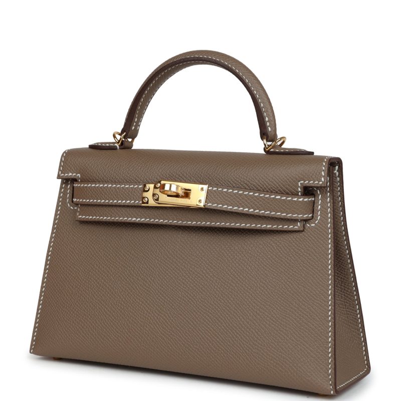 Hermes Kelly Sellier 20 Etoupe Epsom Gold Hardware - Image 3