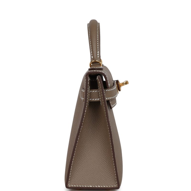 Hermes Kelly Sellier 20 Etoupe Epsom Gold Hardware - Image 4