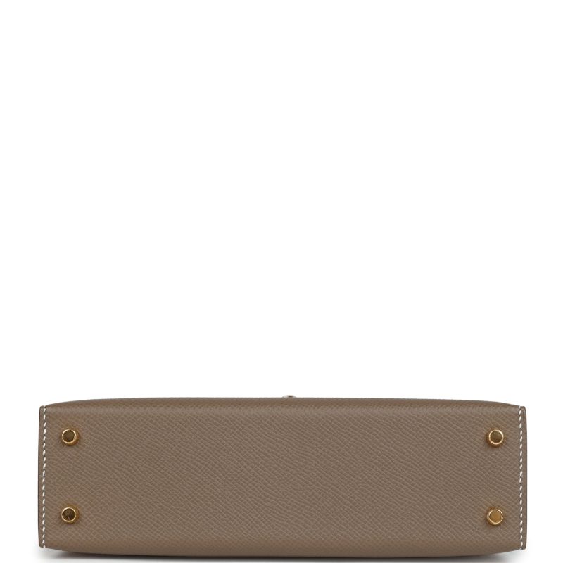 Hermes Kelly Sellier 20 Etoupe Epsom Gold Hardware - Image 6