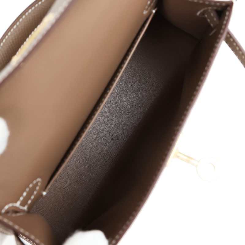 Hermes Kelly Sellier 20 Etoupe Epsom Gold Hardware - Image 8