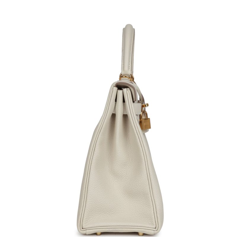 Hermes Kelly Retourne 32 Craie Togo Gold Hardware - Image 4