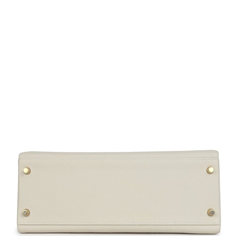 Hermes Kelly Retourne 32 Craie Togo Gold Hardware - Image 6