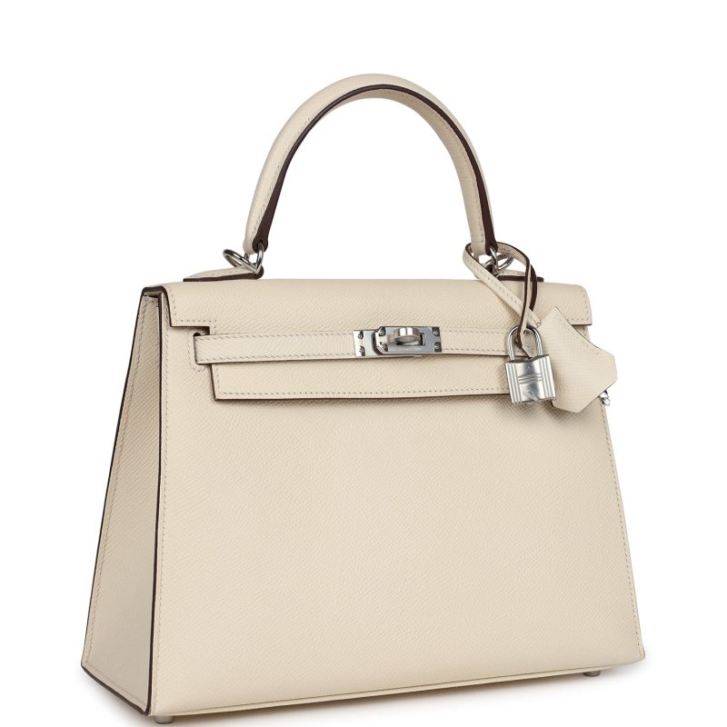 Hermes Kelly Sellier 25 Nata Verso Epsom Palladium Hardware - Image 2
