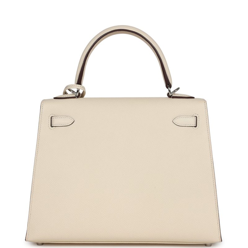 Hermes Kelly Sellier 25 Nata Verso Epsom Palladium Hardware - Image 4