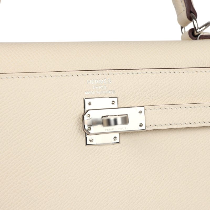 Hermes Kelly Sellier 25 Nata Verso Epsom Palladium Hardware - Image 6