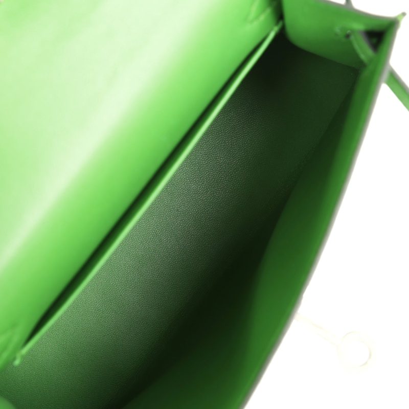 Hermes Kelly Sellier 20 Vert Yucca Epsom Palladium Hardware - Image 7