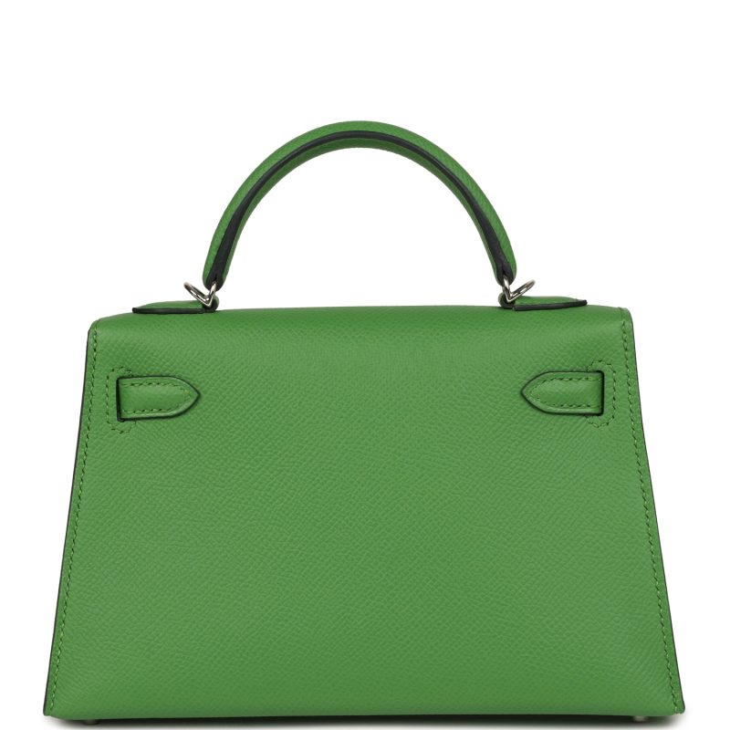 Hermes Kelly Sellier 20 Vert Yucca Epsom Palladium Hardware - Image 5