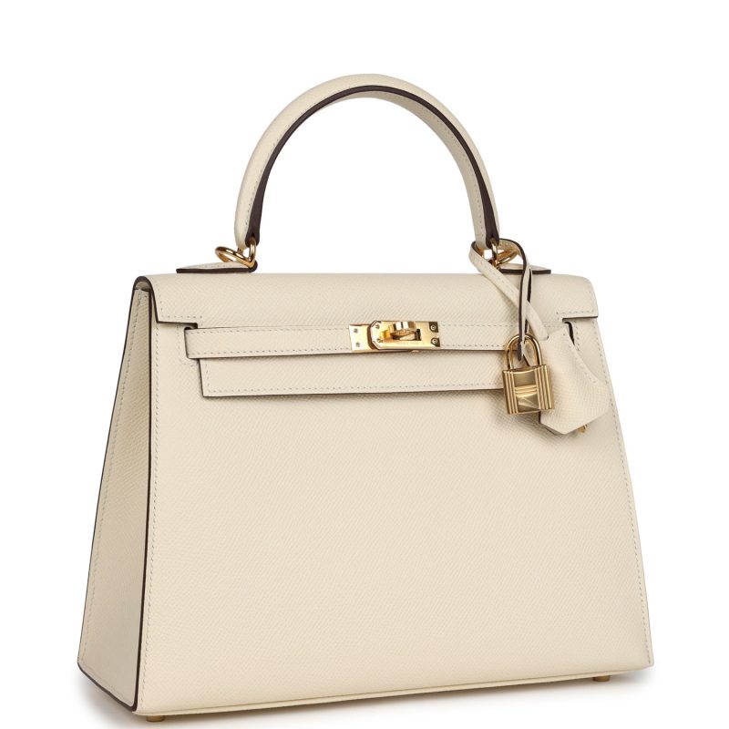 Hermes Kelly Sellier 25 Nata Epsom Gold Hardware - Image 2