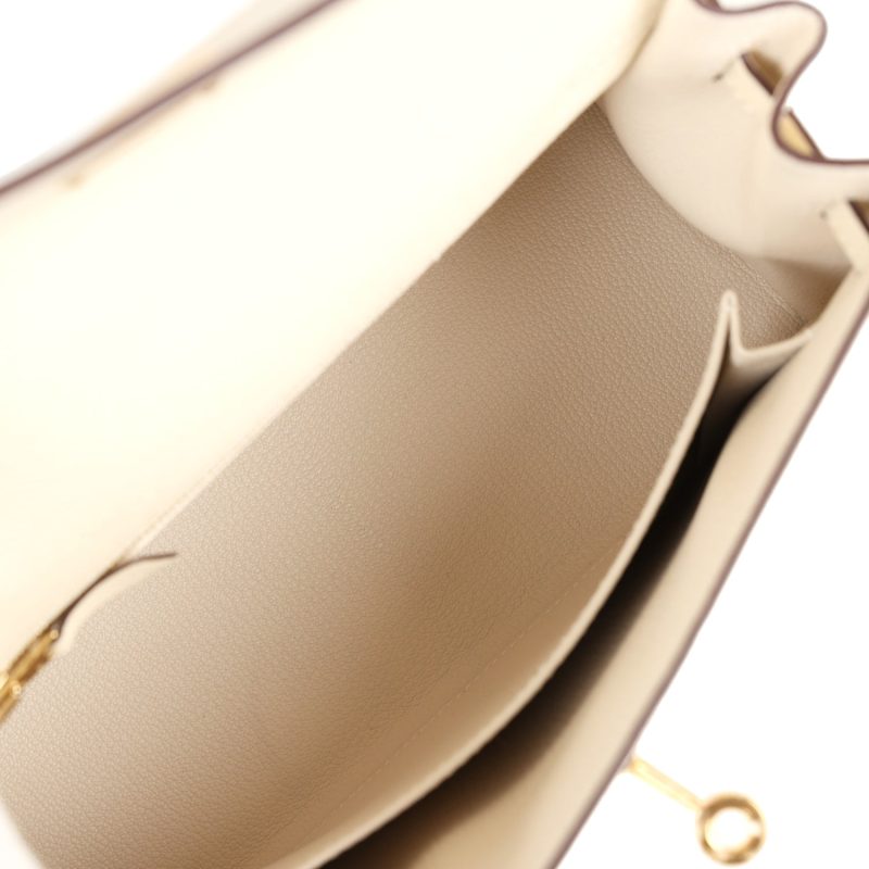Hermes Kelly Sellier 25 Nata Epsom Gold Hardware - Image 7