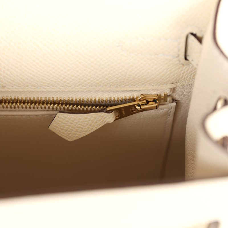 Hermes Kelly Sellier 25 Nata Epsom Gold Hardware - Image 8