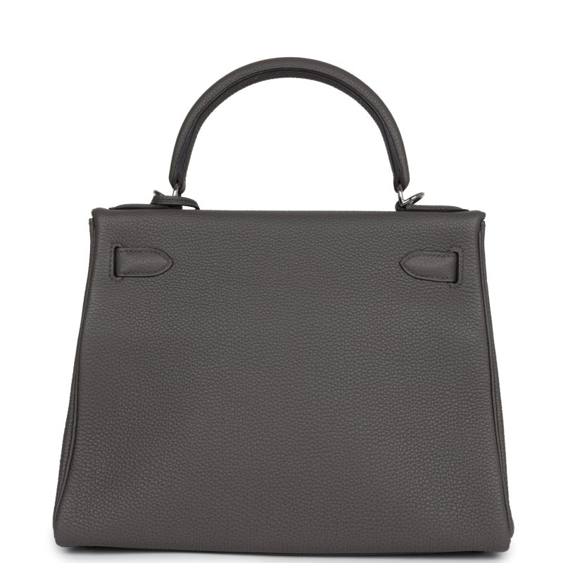 Hermes Kelly Retourne 28 Etain Togo Palladium Hardware - Image 5