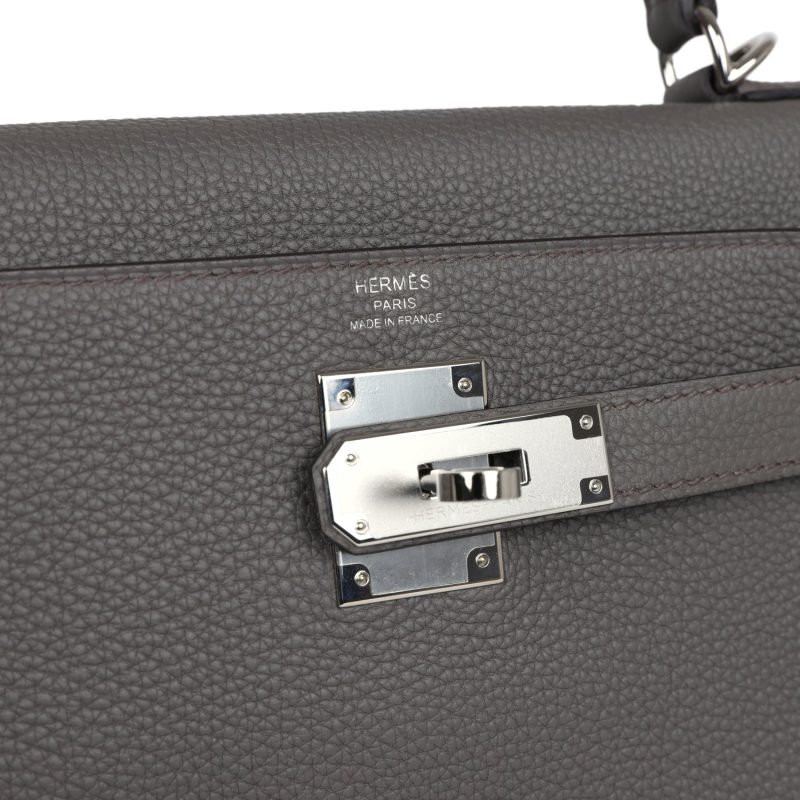 Hermes Kelly Retourne 28 Etain Togo Palladium Hardware - Image 7