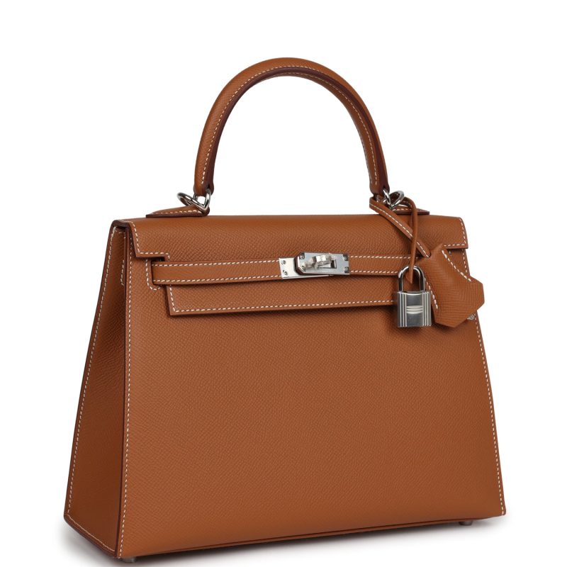 Hermes Kelly Sellier 25 Gold Epsom Palladium Hardware - Image 2