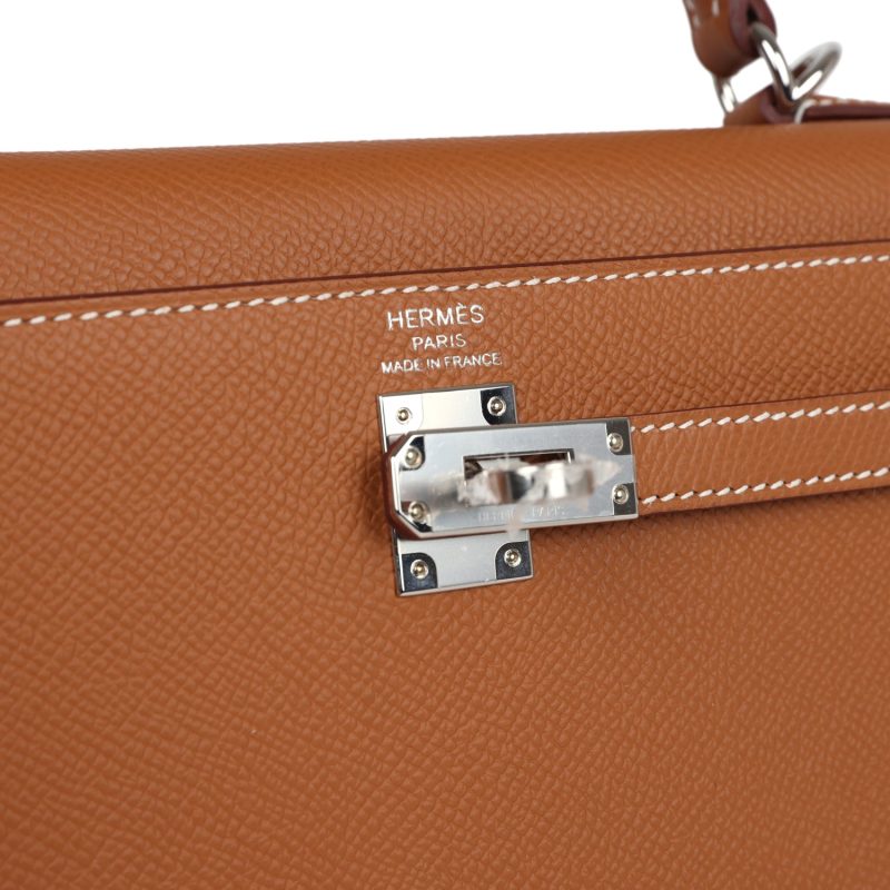 Hermes Kelly Sellier 25 Gold Epsom Palladium Hardware - Image 7