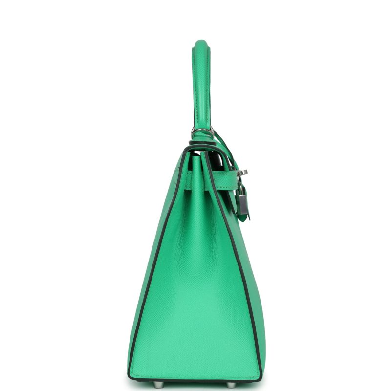 Hermes Kelly Sellier 28 Vert Comics Epsom Palladium Hardware - Image 4