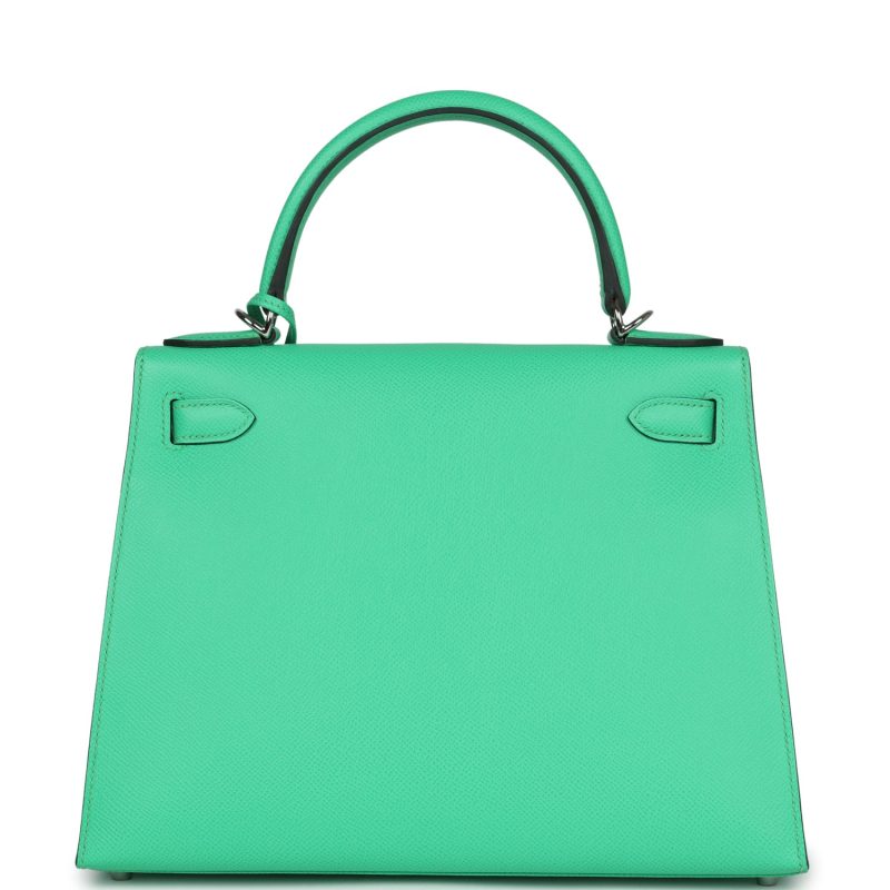 Hermes Kelly Sellier 28 Vert Comics Epsom Palladium Hardware - Image 5