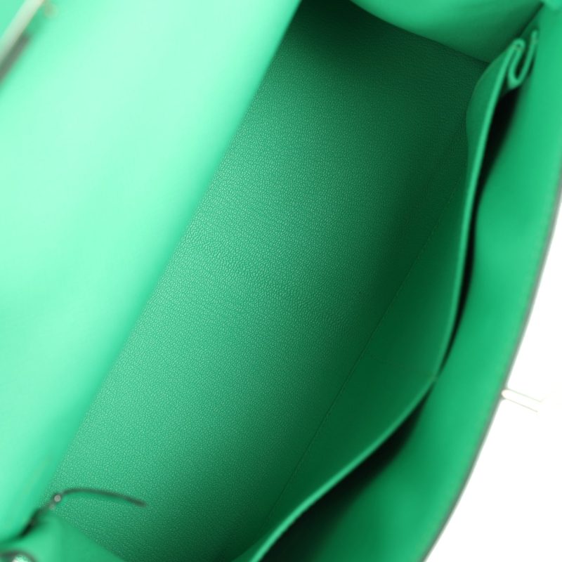 Hermes Kelly Sellier 28 Vert Comics Epsom Palladium Hardware - Image 8