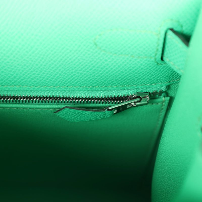 Hermes Kelly Sellier 28 Vert Comics Epsom Palladium Hardware - Image 9