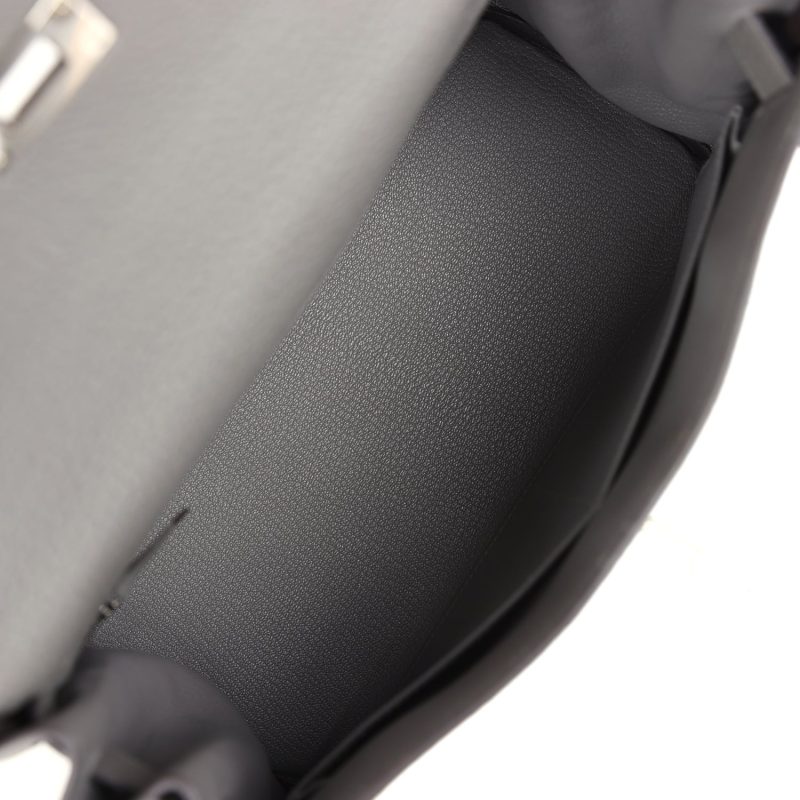 Hermes Kelly Retourne 28 Gris Meyer Clemence Palladium Hardware - Image 8