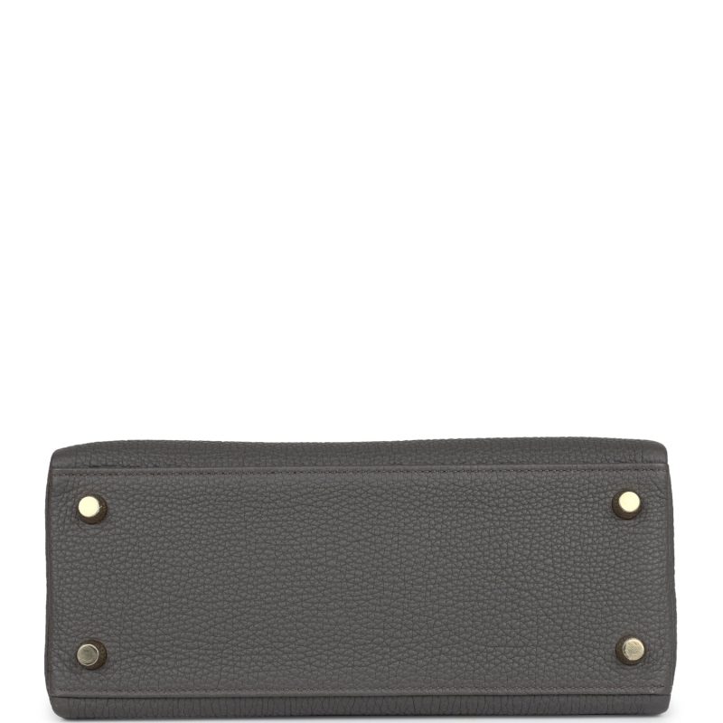 Hermes Kelly Retourne 25 Etain Togo Gold Hardware - Image 6
