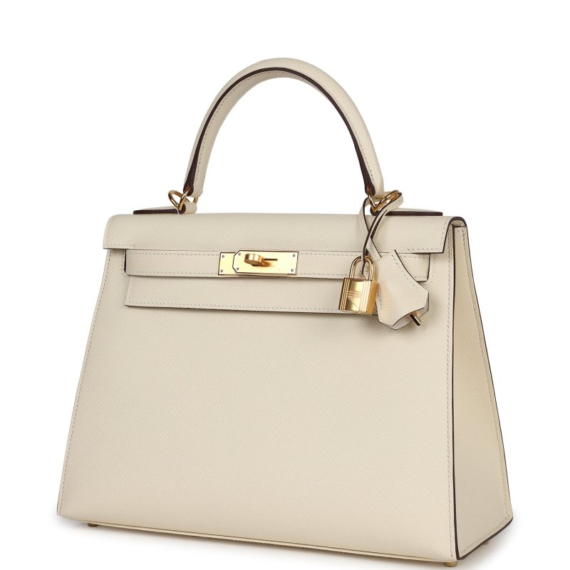 Hermes Kelly Sellier 28 Nata Epsom Gold Hardware - Image 3