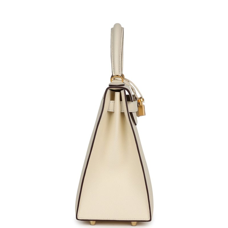 Hermes Kelly Sellier 28 Nata Epsom Gold Hardware - Image 4