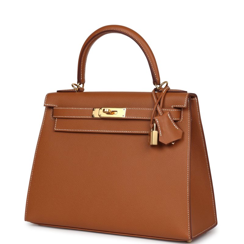 Hermes Kelly Sellier 28 Gold Epsom Gold Hardware - Image 3
