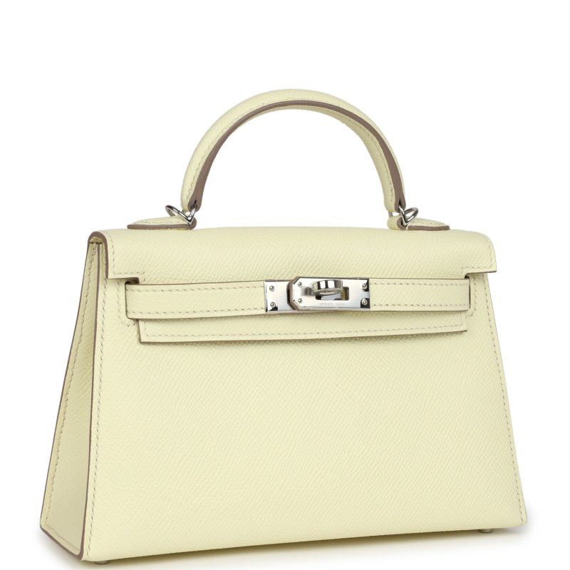 Hermes Kelly Sellier 20 Jaune Milton Epsom Palladium Hardware - Image 2