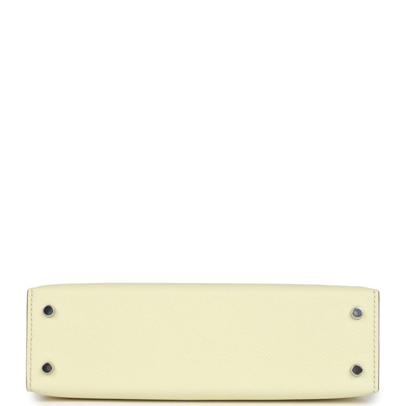 Hermes Kelly Sellier 20 Jaune Milton Epsom Palladium Hardware - Image 4