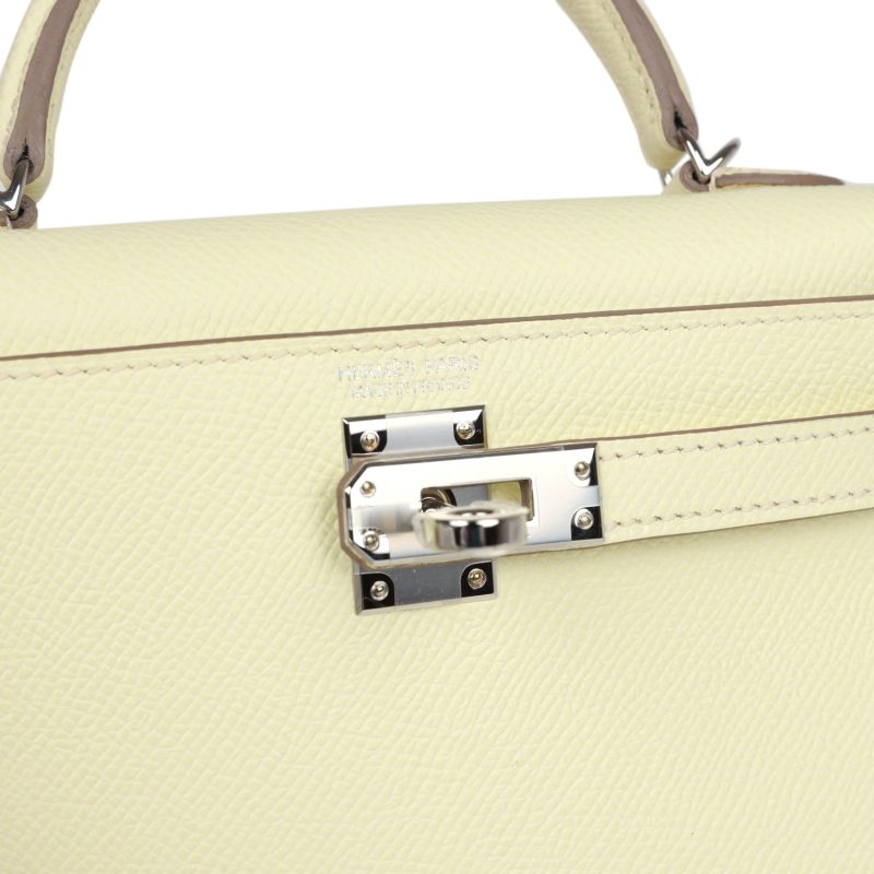 Hermes Kelly Sellier 20 Jaune Milton Epsom Palladium Hardware - Image 5