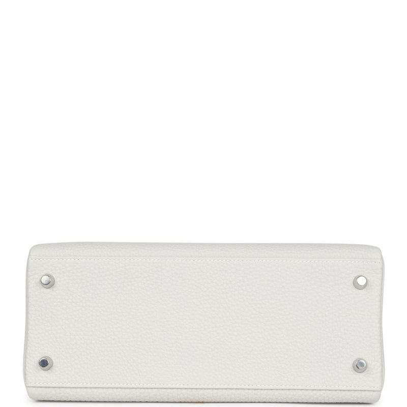 Hermes Kelly Retourne 28 Gris Pale Togo Palladium Hardware - Image 6