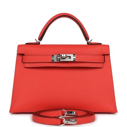 Hermes Kelly Sellier 20 Red Field Epsom Palladium Hardware