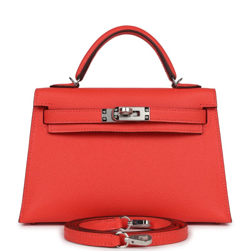 Hermes Kelly Sellier 20 Red Field Epsom Palladium Hardware
