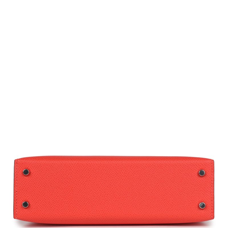 Hermes Kelly Sellier 20 Red Field Epsom Palladium Hardware - Image 6