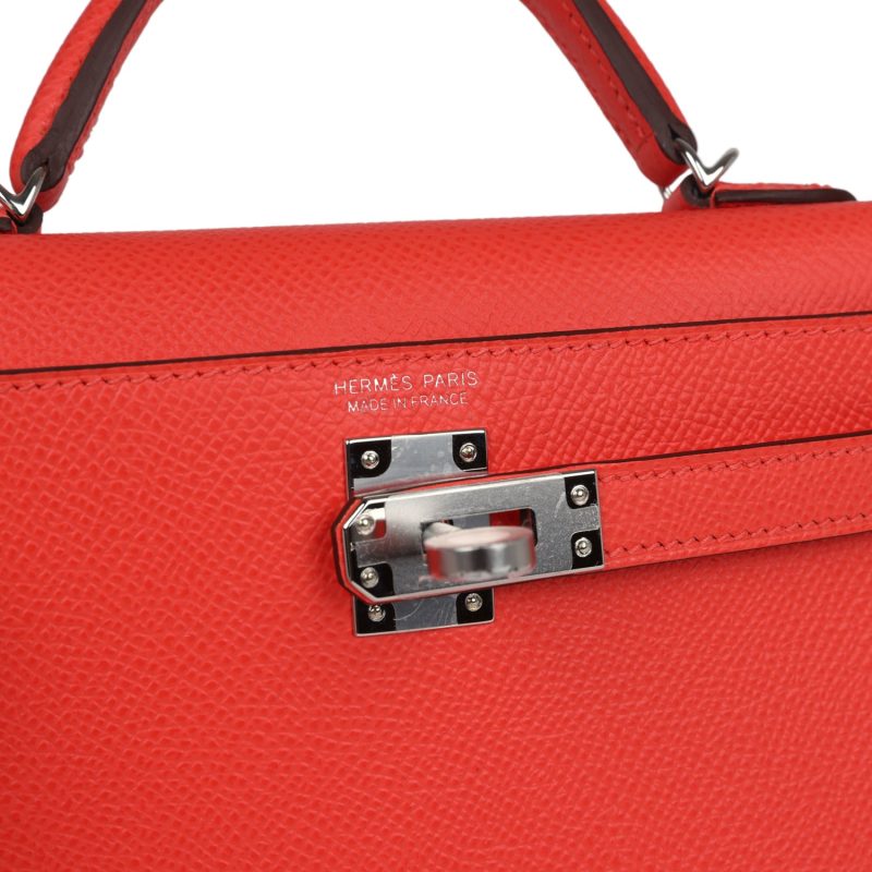 Hermes Kelly Sellier 20 Red Field Epsom Palladium Hardware - Image 7